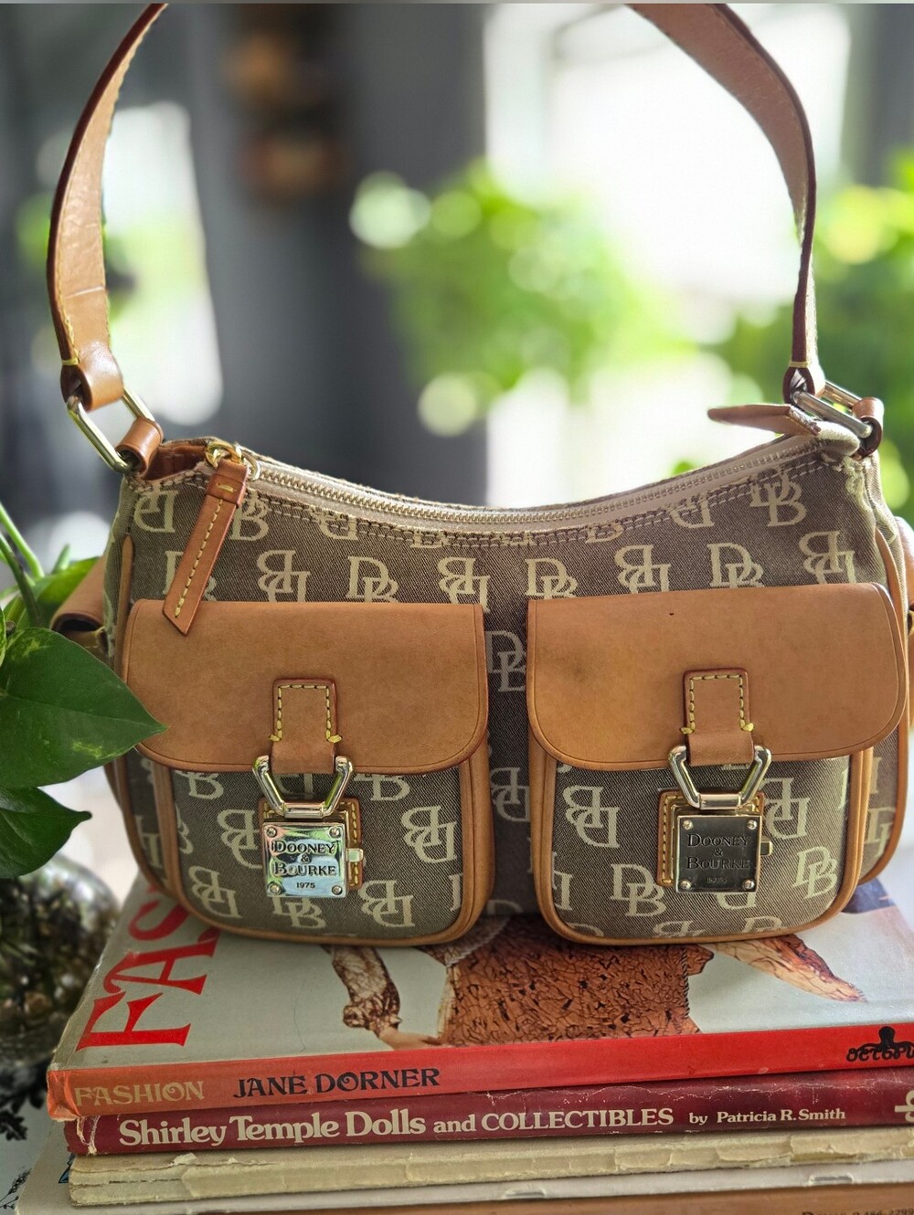 Dooney And Bourke Signature Double Pocket Shoulder Bag